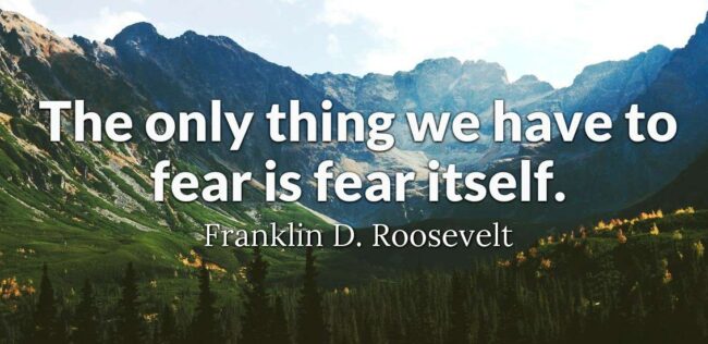 We Have Nothing to Fear Except Fear Itself