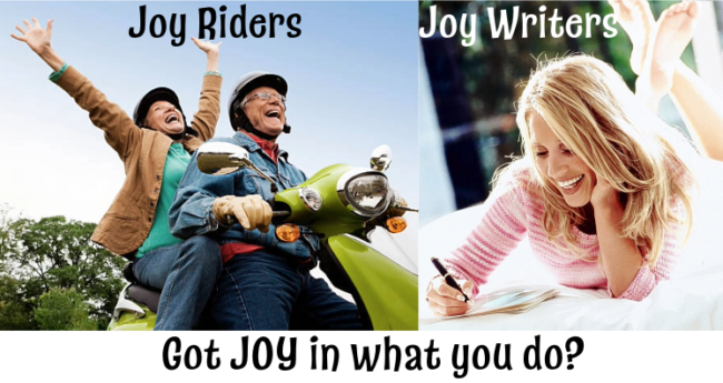 Being a Joy Rider AND a Joy Writer