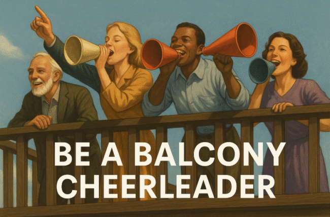 Cheering from the Top