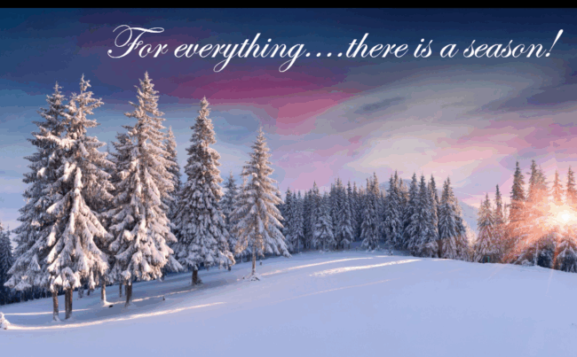 For Everything There Is a Season