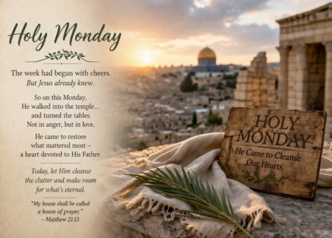 Holy Monday — A Heart Made Clean